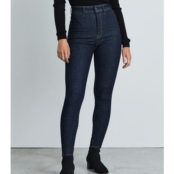 NWOT Everlane Way-High Clean Front Organic Cotton Skinny Jeans Sz. 26x28 Indigo - Picture 4 of 14